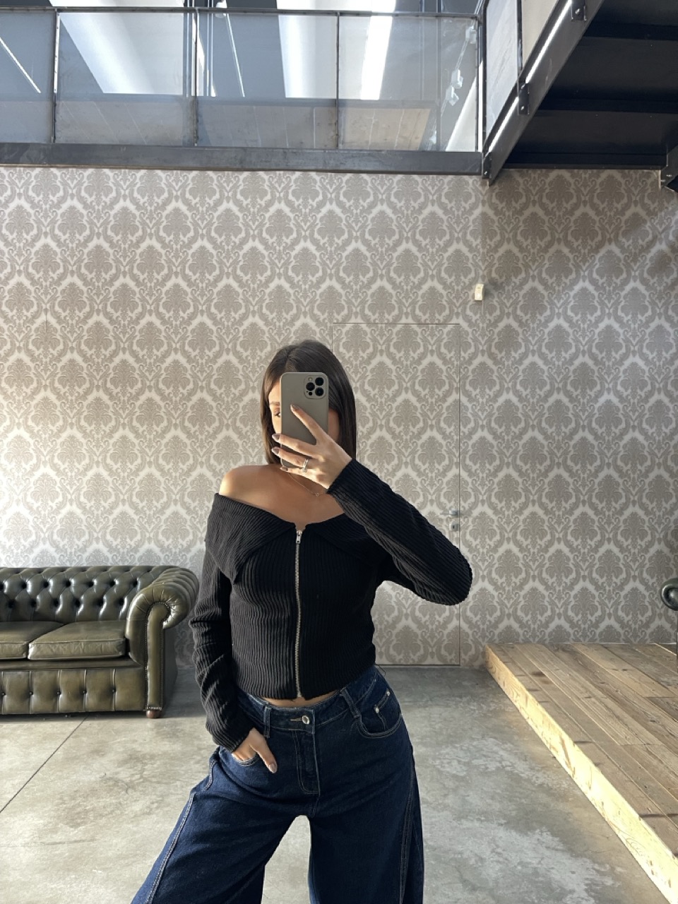 Top con scollo a barchetta W0008261