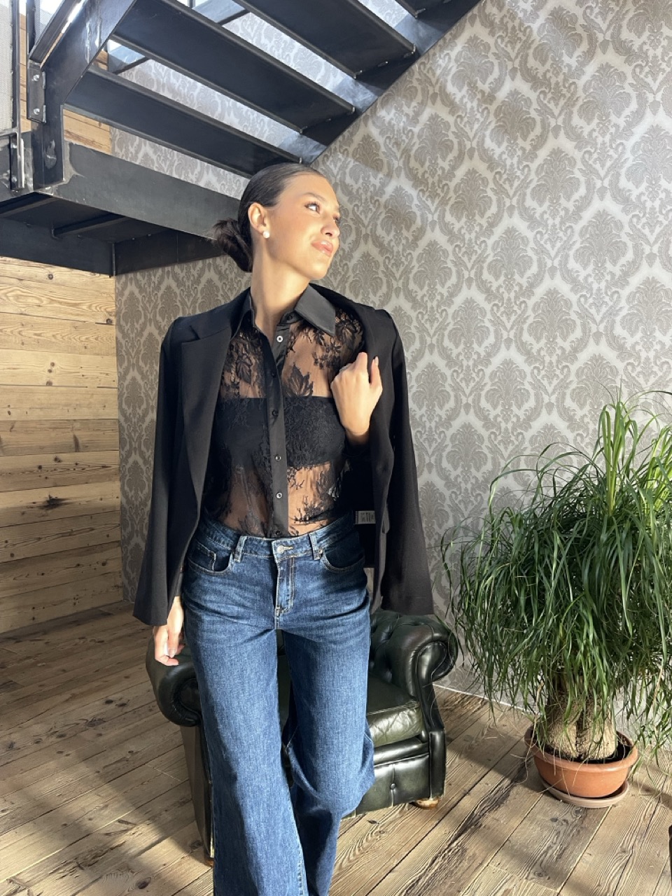 Camicia con pizzo SUSY MIX PP276T45F215TG