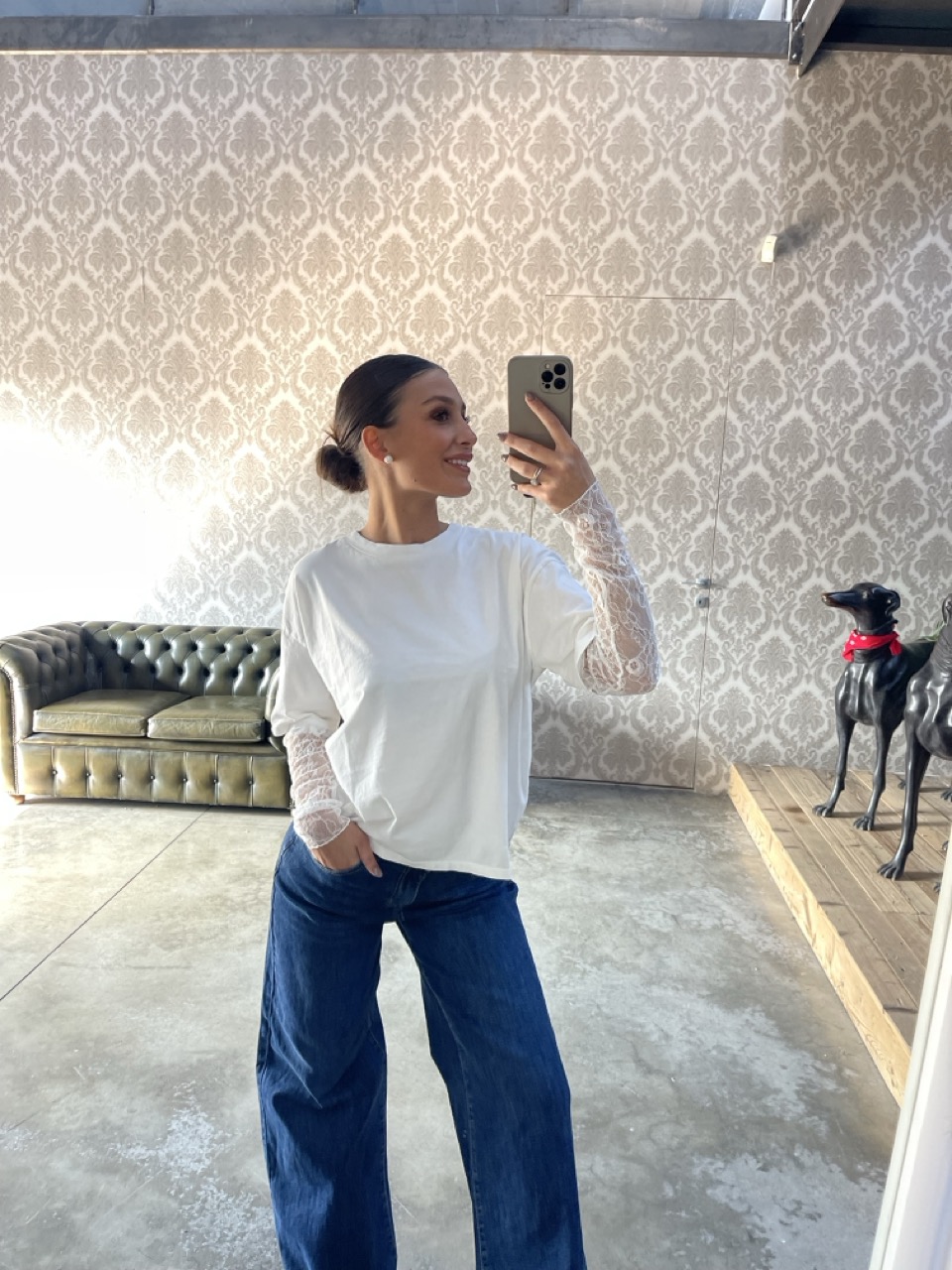 T-shirt con pizzo SUSY MIX 11073 - immagine 4