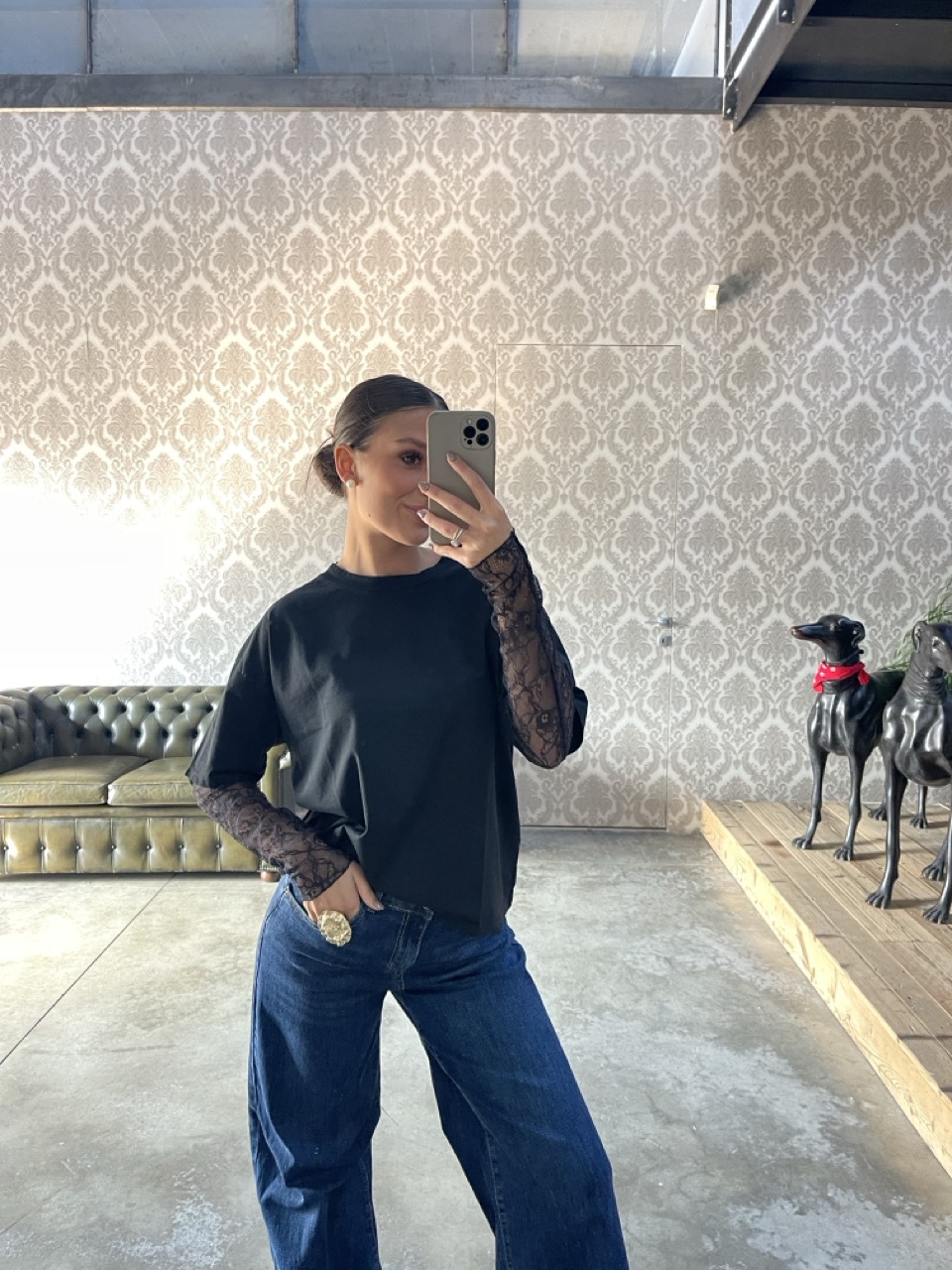 T-shirt con pizzo SUSY MIX 11073 - immagine 3