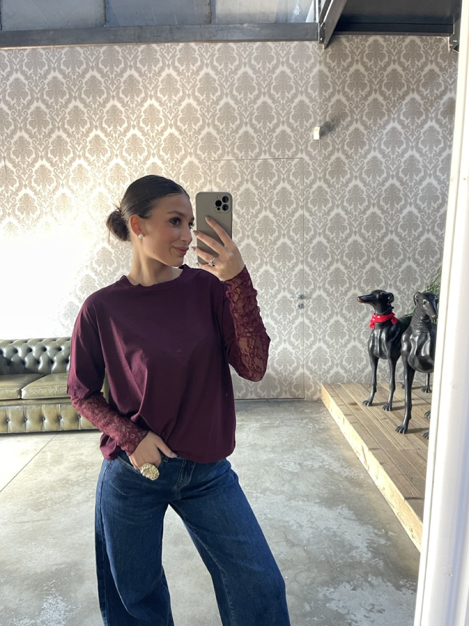 T-shirt con pizzo SUSY MIX 11073