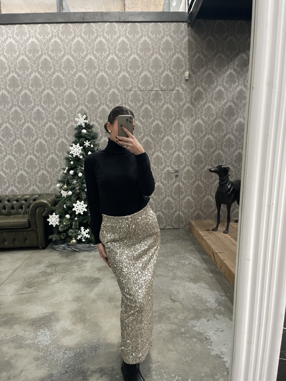 Gonna con paillettes TENSIONE IN 200G - immagine 2