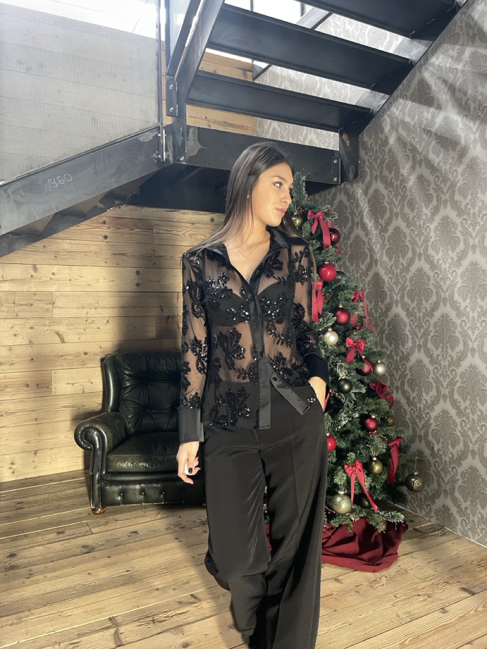 Camicia con trasparenze 27666