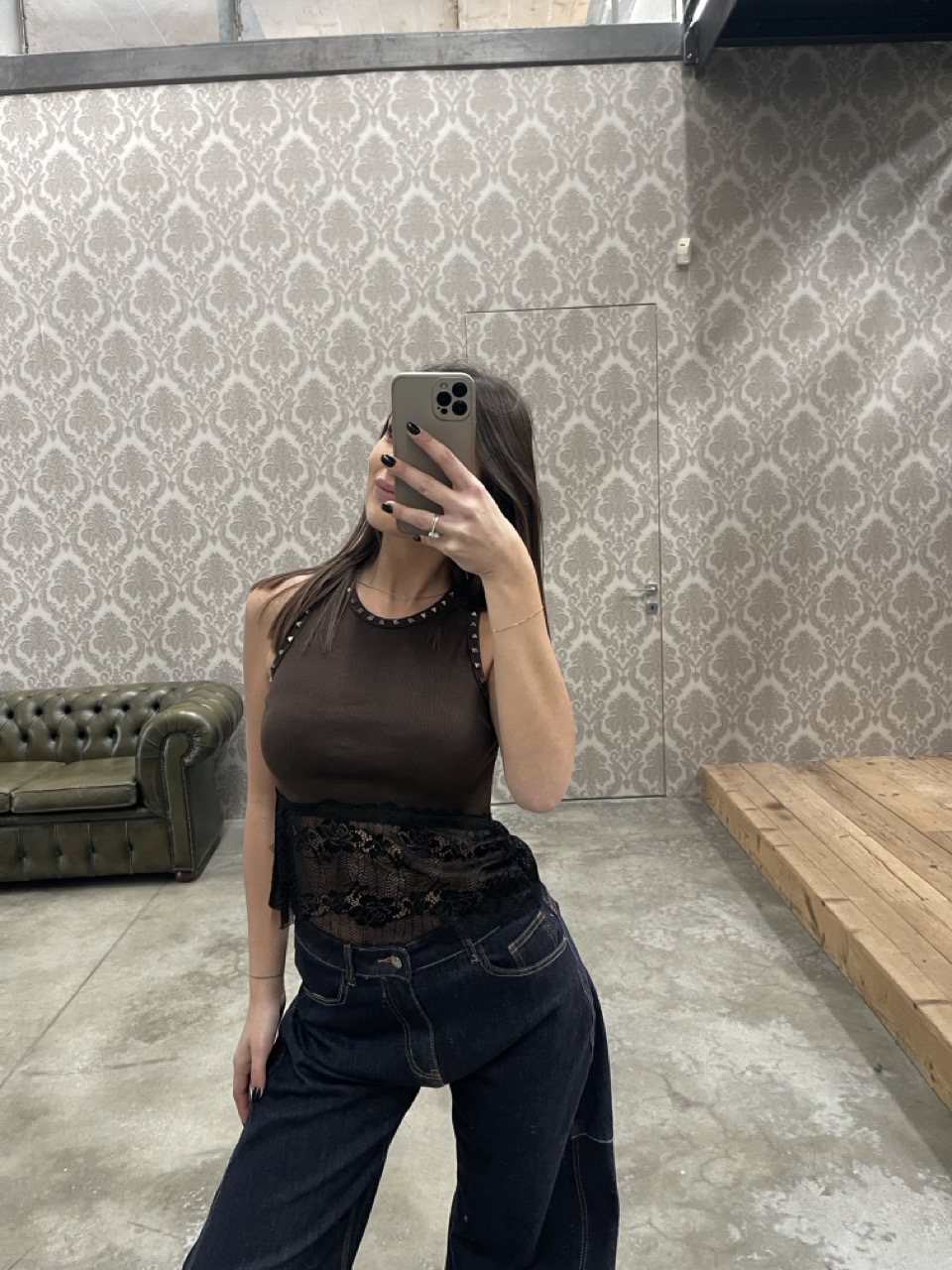 Top con pizzo RJS-P046