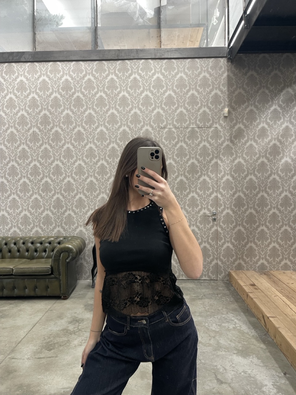 Top con pizzo RJS-P046 - immagine 2