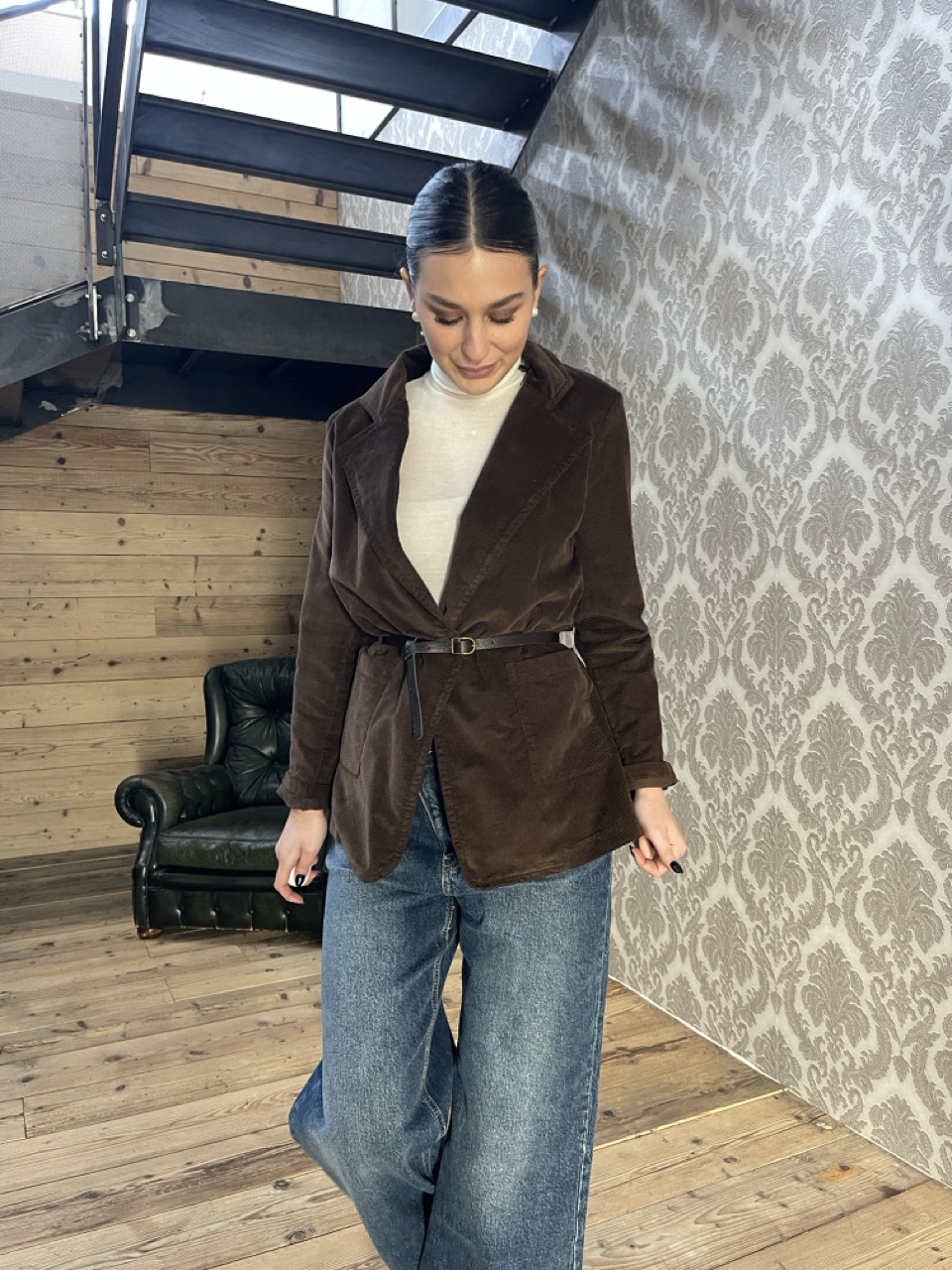 Giacca in velluto SUSY MIX I251183 - immagine 2