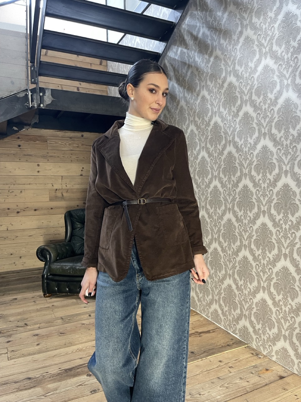 Giacca in velluto SUSY MIX I251183