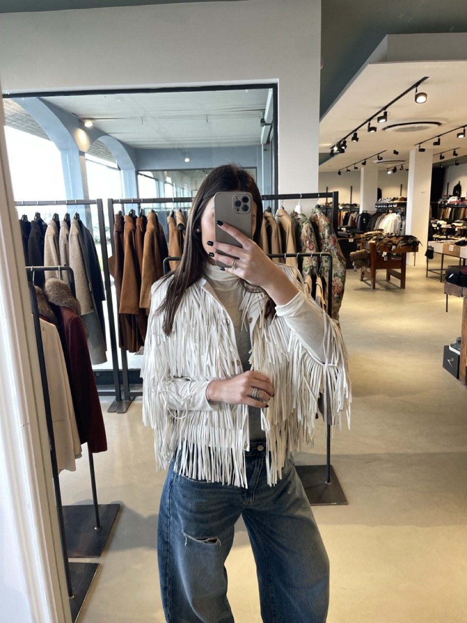 Giacca con frange 53538713