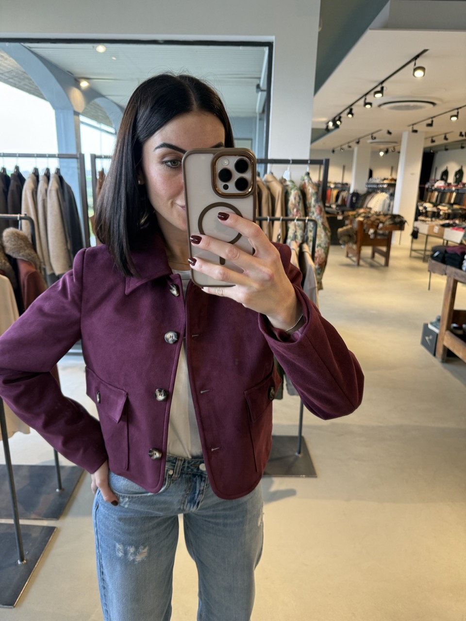 Giacca crop SUSY MIX M09319