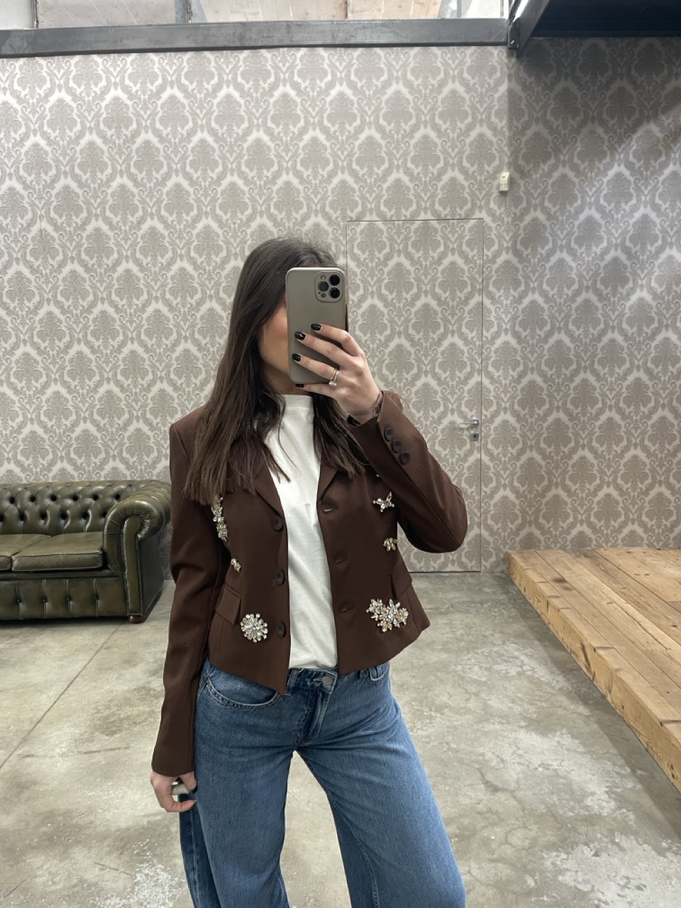 Giacca con strass SUSY MIX M09429 - immagine 2