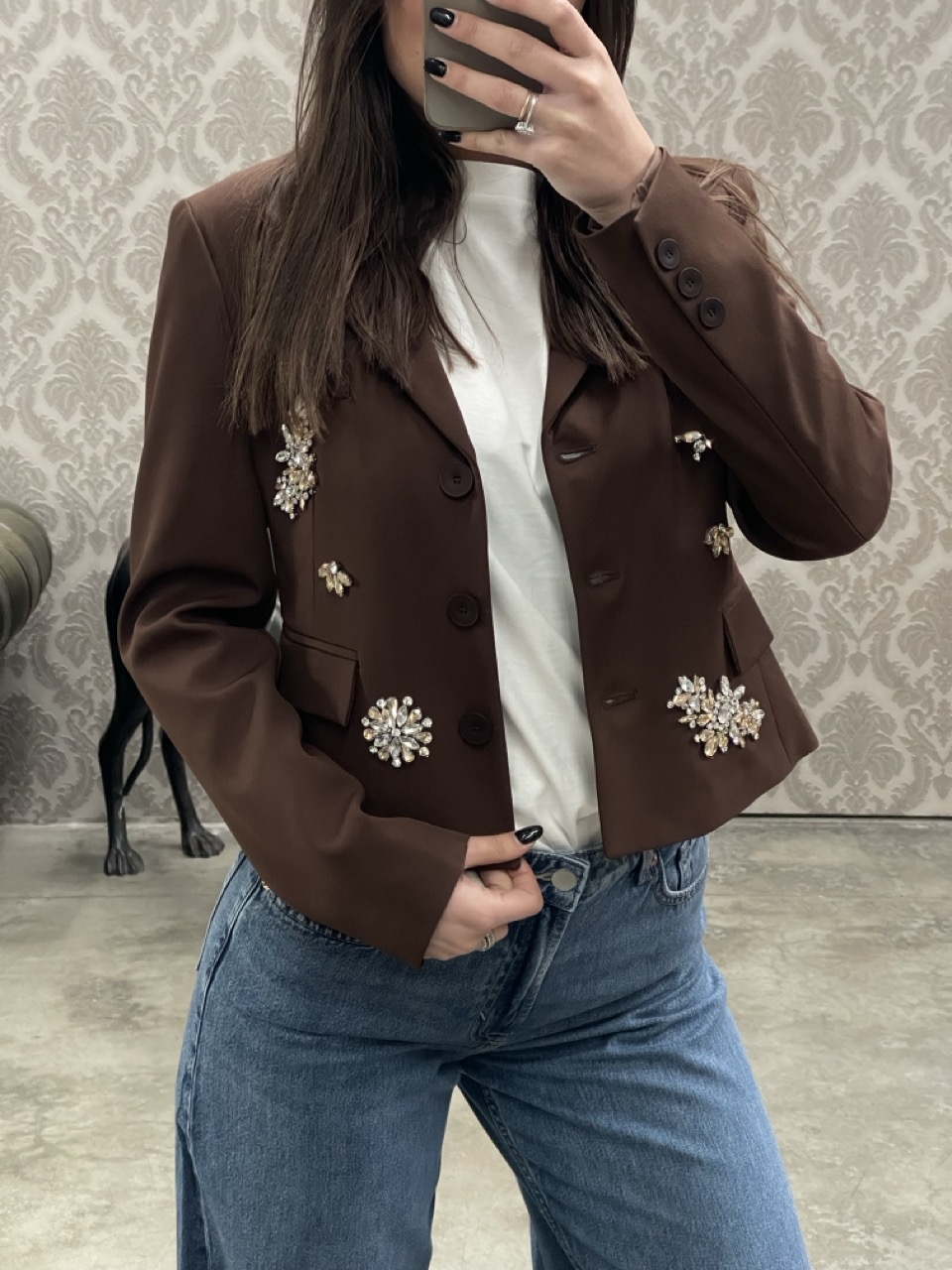 Giacca con strass SUSY MIX M09429 - immagine 3