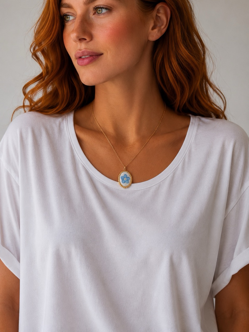Collana medaglione FIORE4