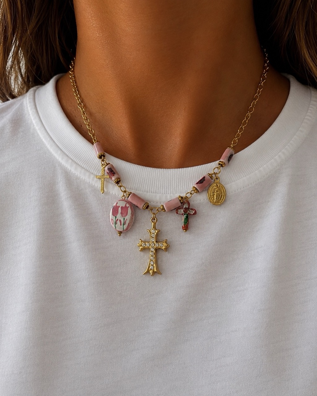 Collana con ciondoli CROCE - immagine 3