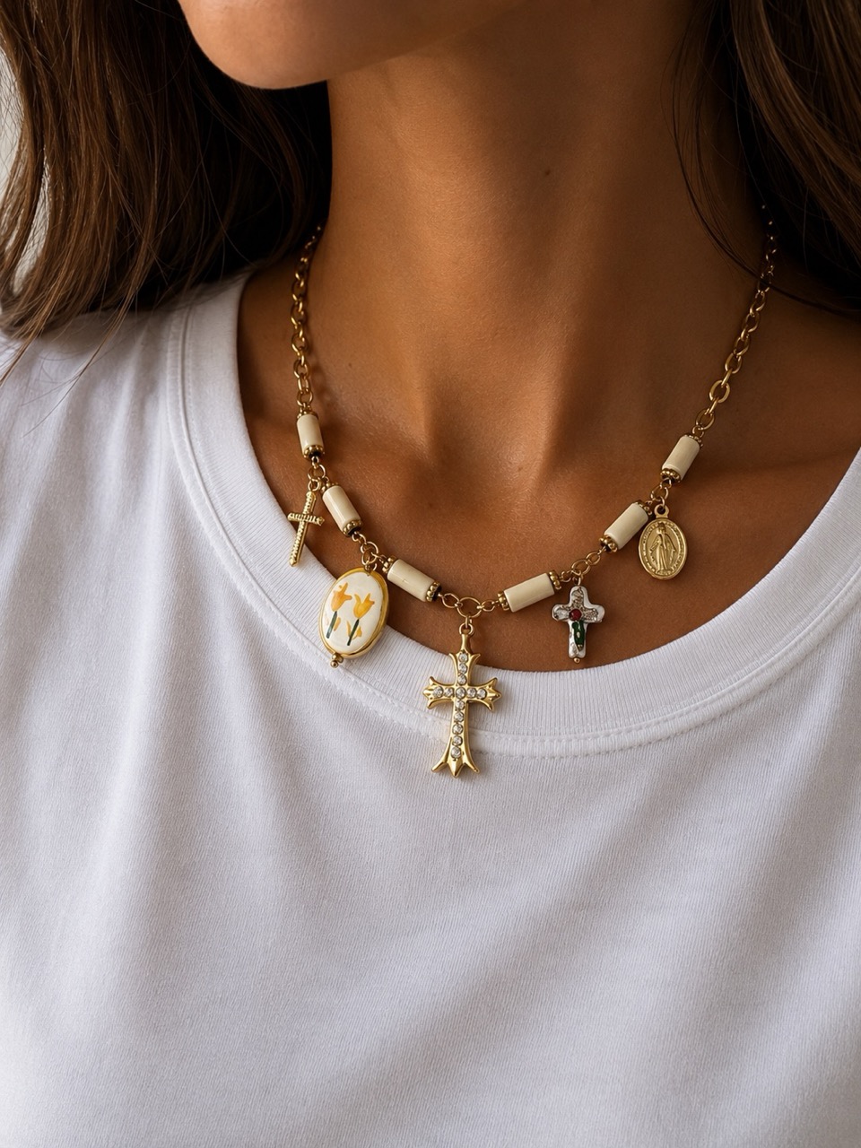 Collana con ciondoli CROCE - immagine 2