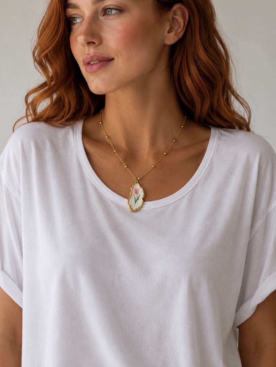 Collana medaglione FIORE5