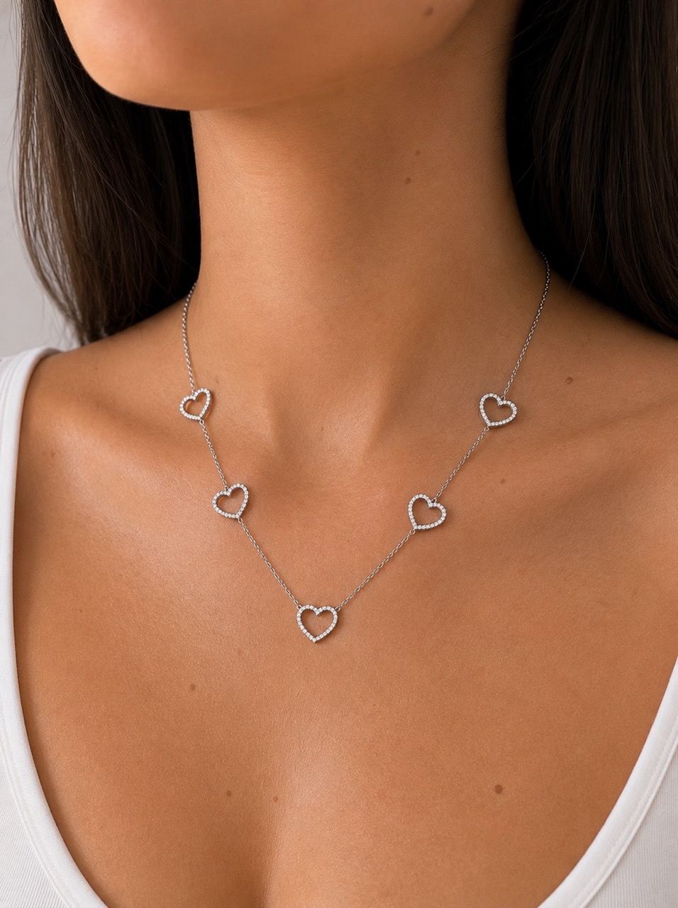 Collana con cuori 6F - immagine 2