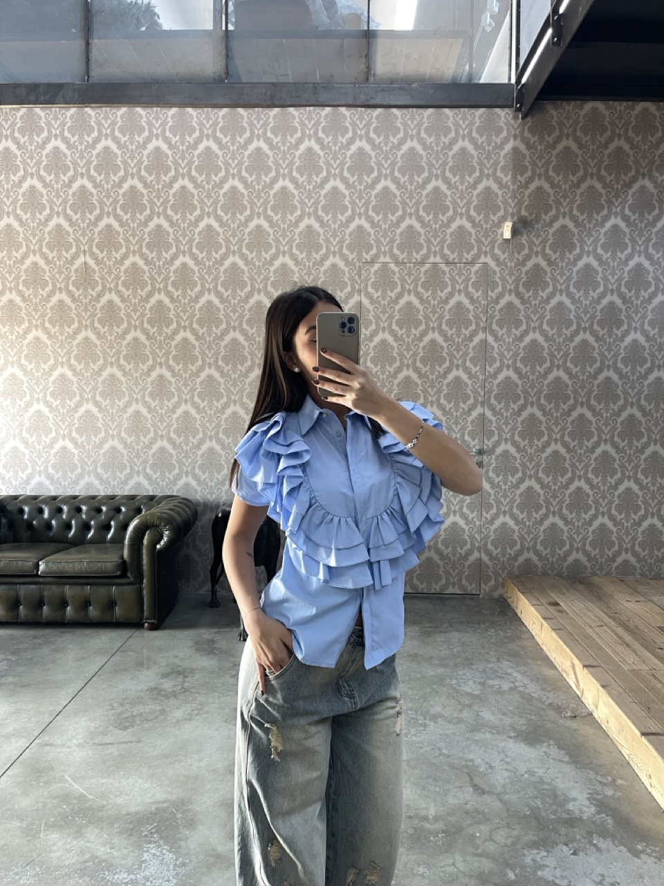 Camicia con volant 53537511 - immagine 2