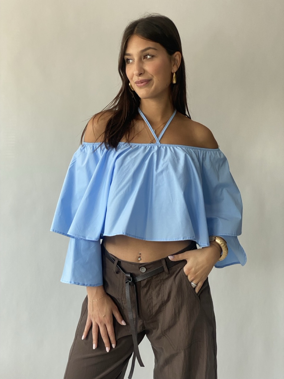 Top con volant SUSY MIX S32381 - immagine 2
