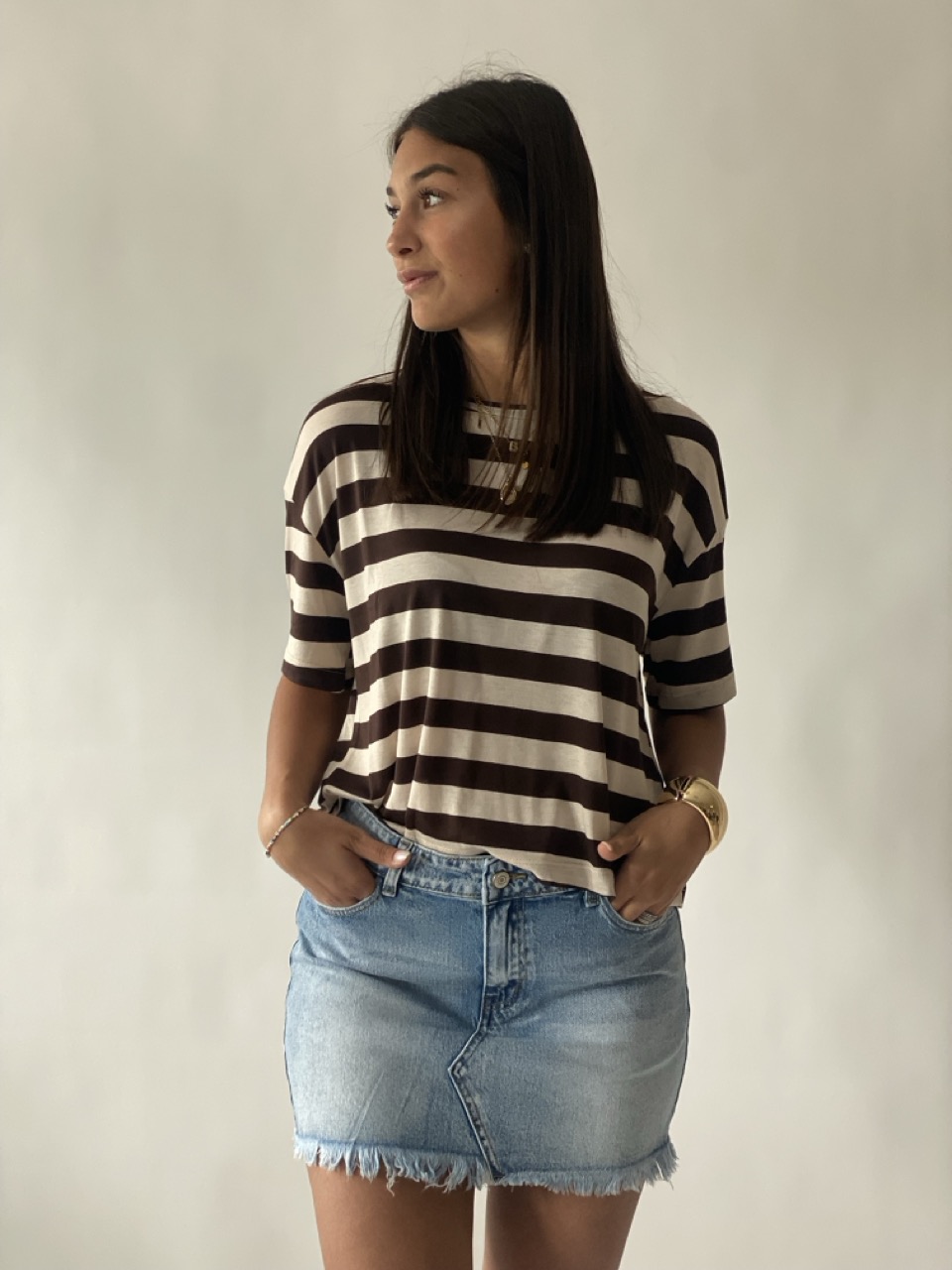 Gonna in denim D331 - immagine 2