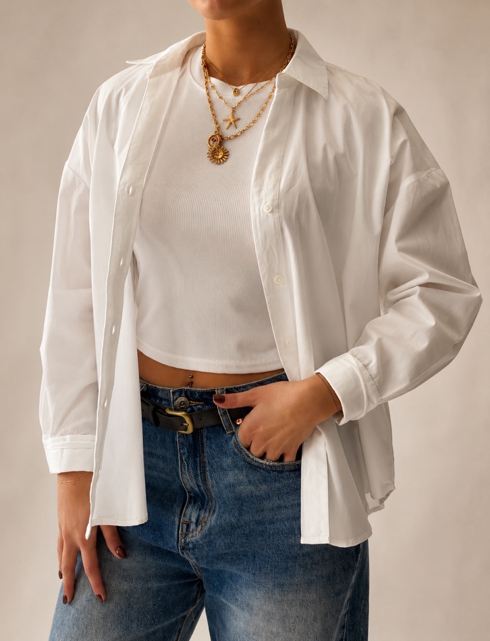 Camicia con scritta ONLY 15375491 - immagine 3
