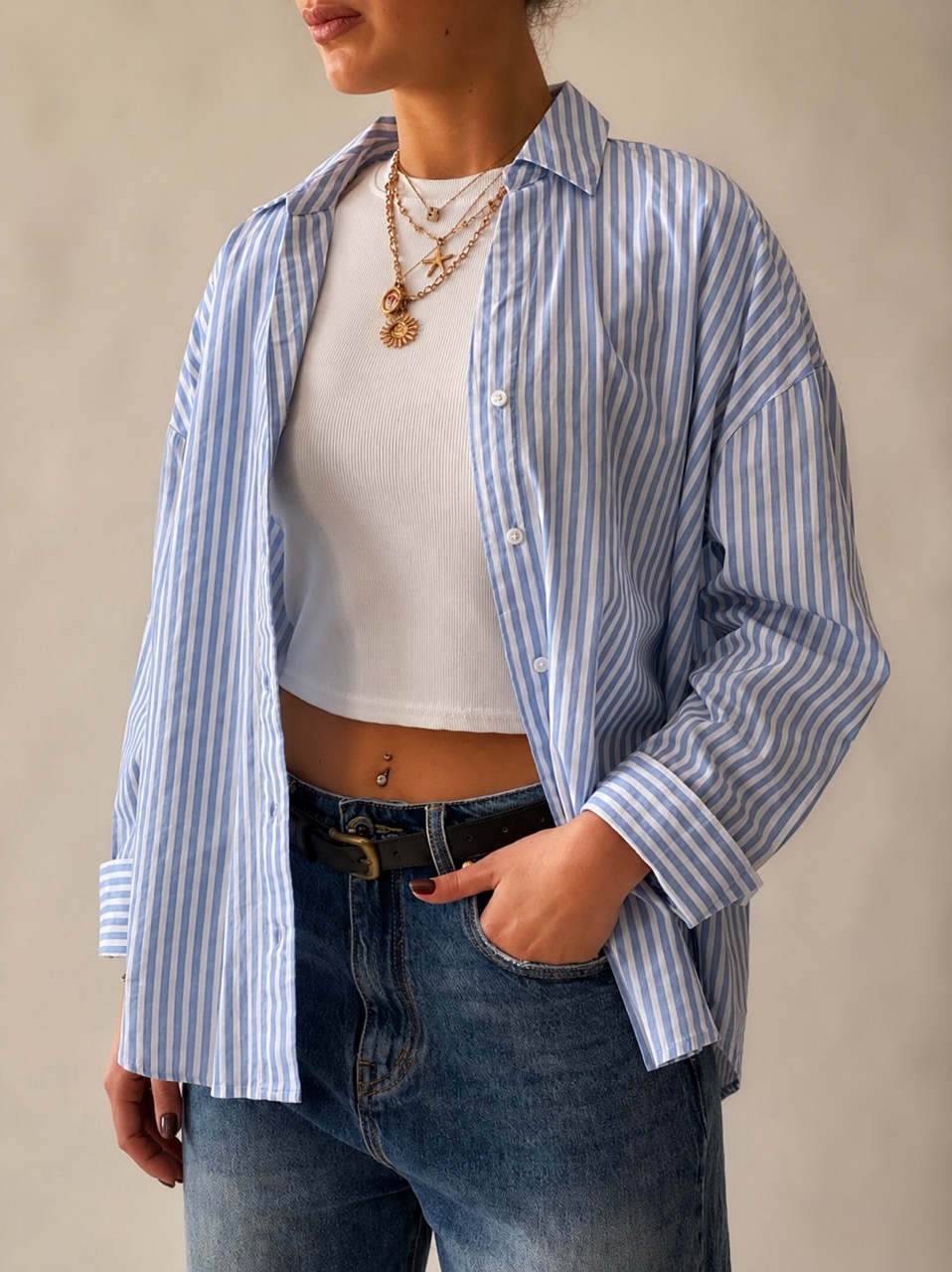 Camicia con scritta ONLY 15375491 - immagine 2