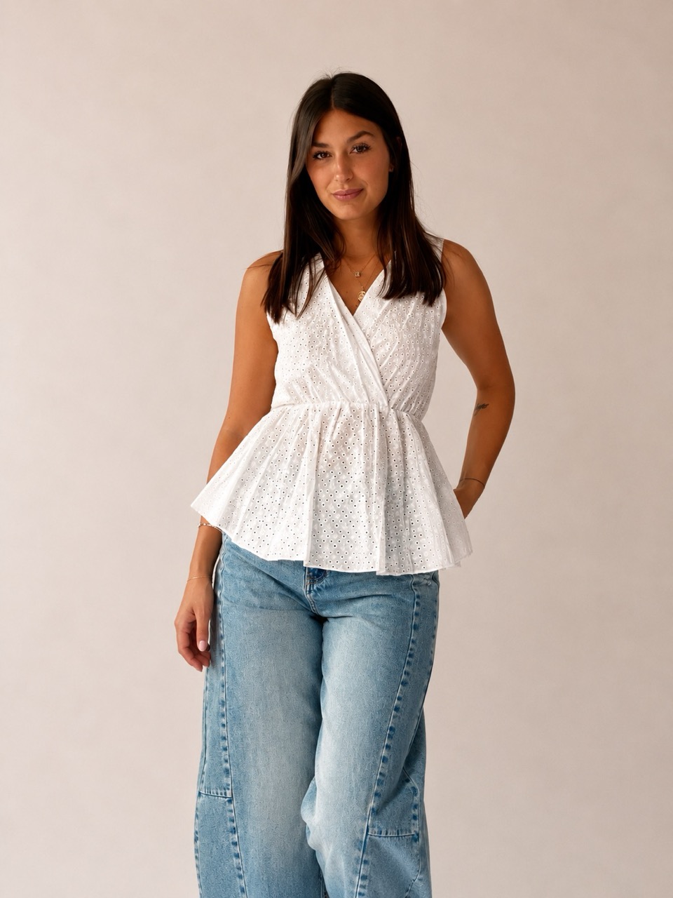 Top in pizzo sangallo 18130