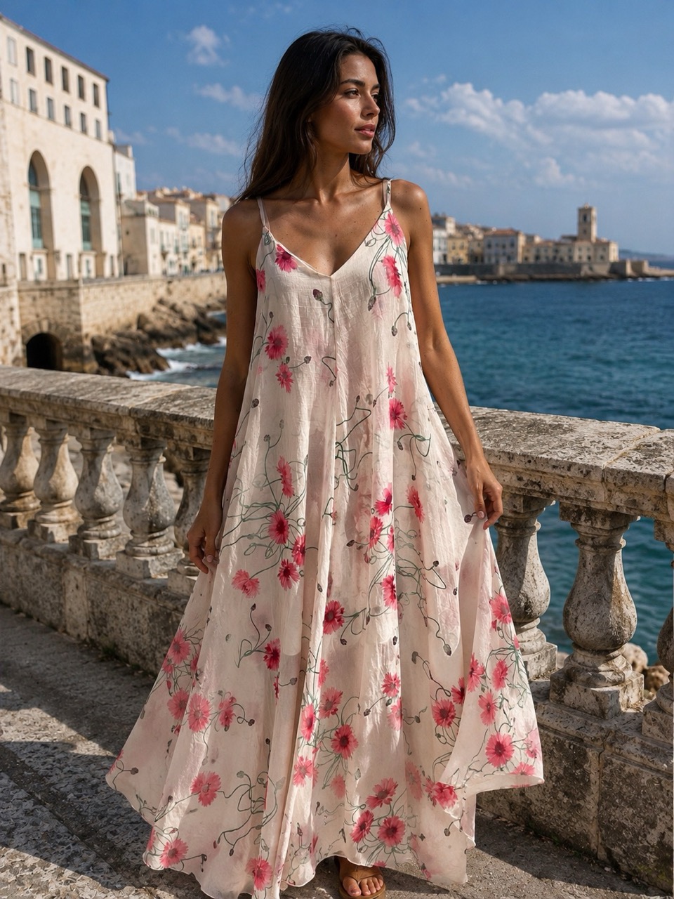Abito lungo rosa