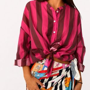 Camicia in fantasia 21504 - Moro/fucsia