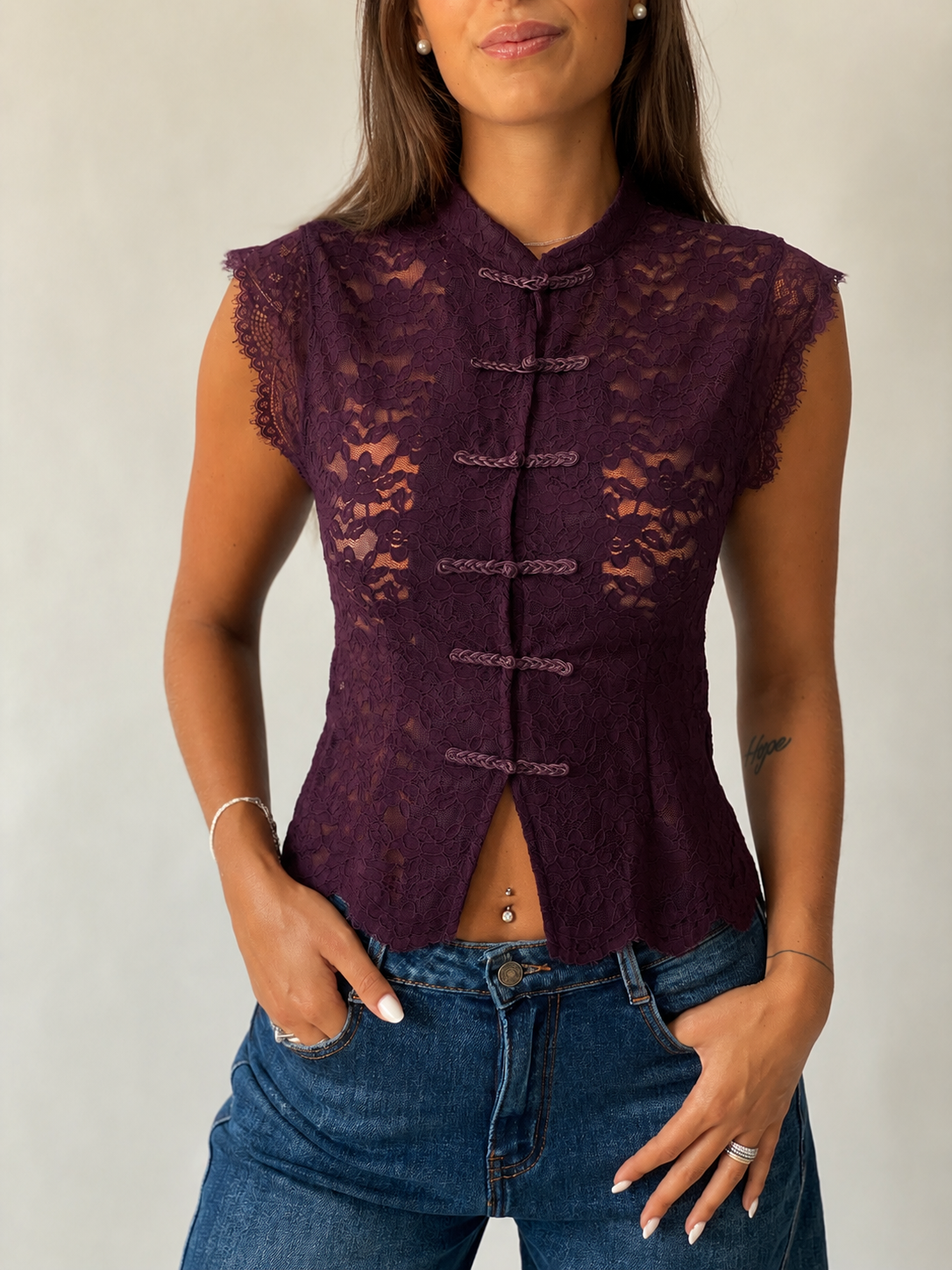 Camicetta in pizzo H70197 - immagine 3