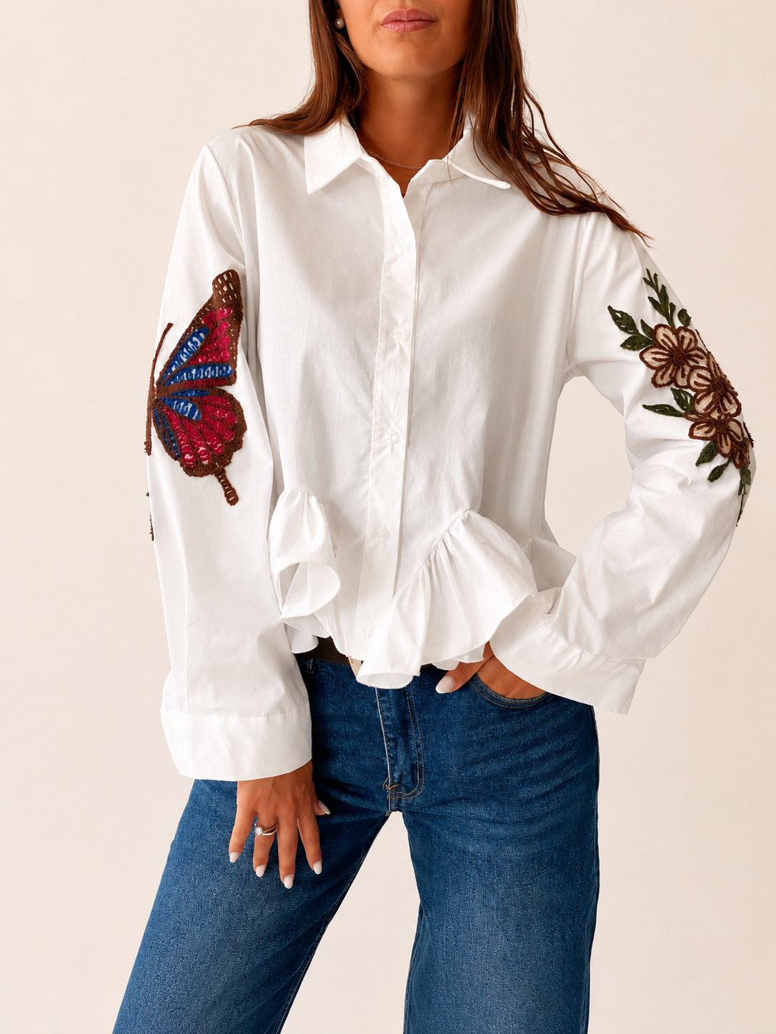 Camicia con ricami 21526-68 - immagine 2