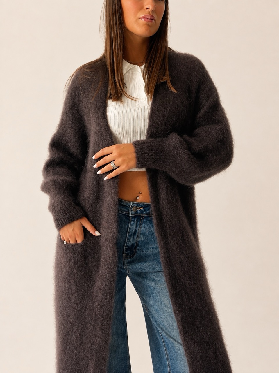 Cardigan lungo 22313 - immagine 3