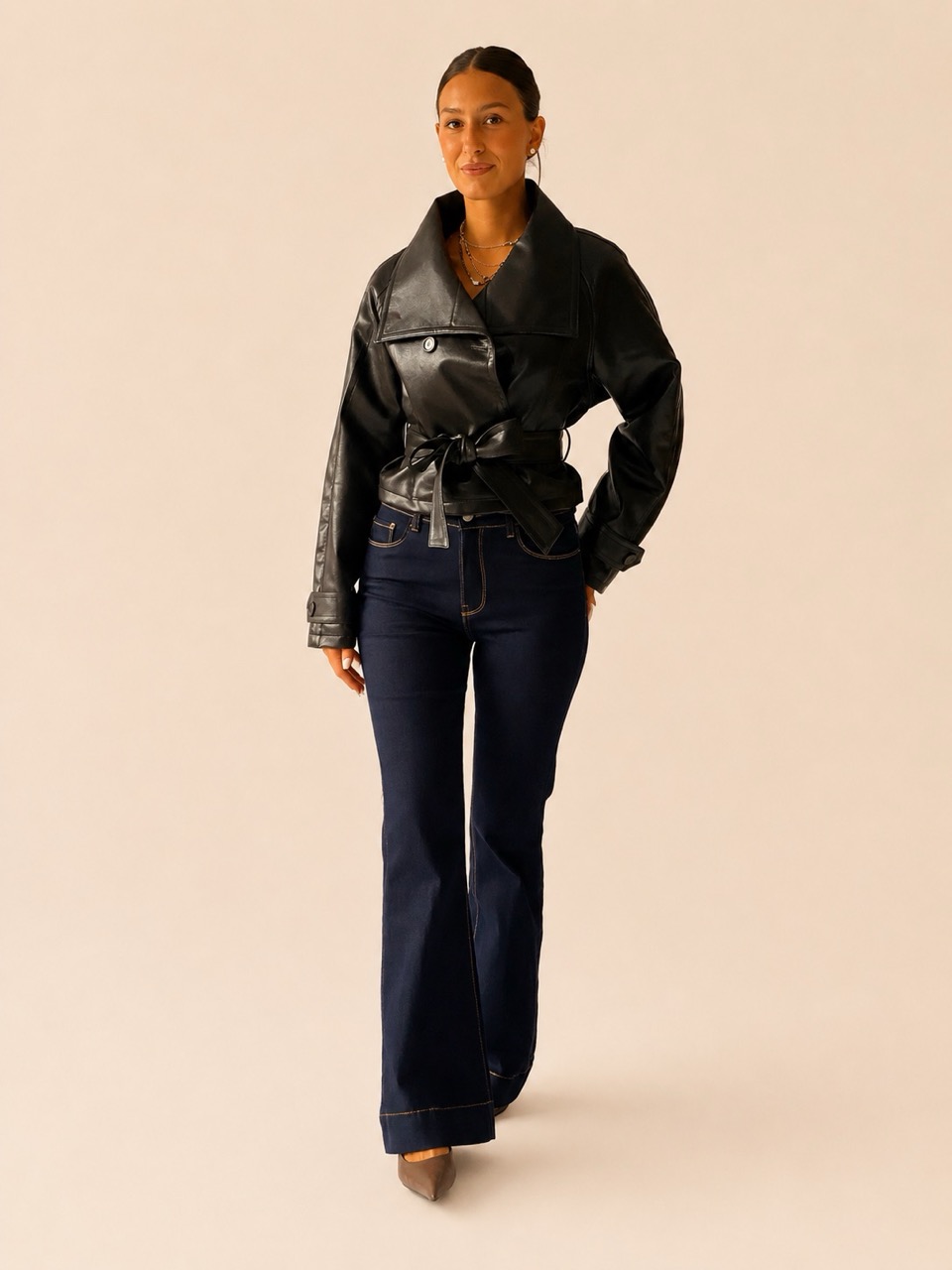 Jeans a zampa KM3560 - immagine 5