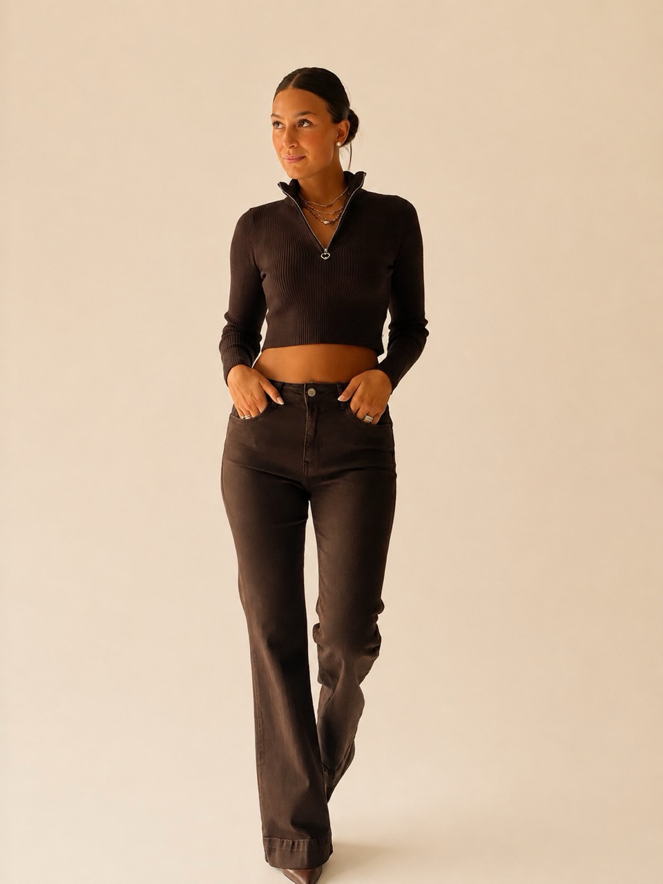 Jeans a zampa KM3560 - immagine 2