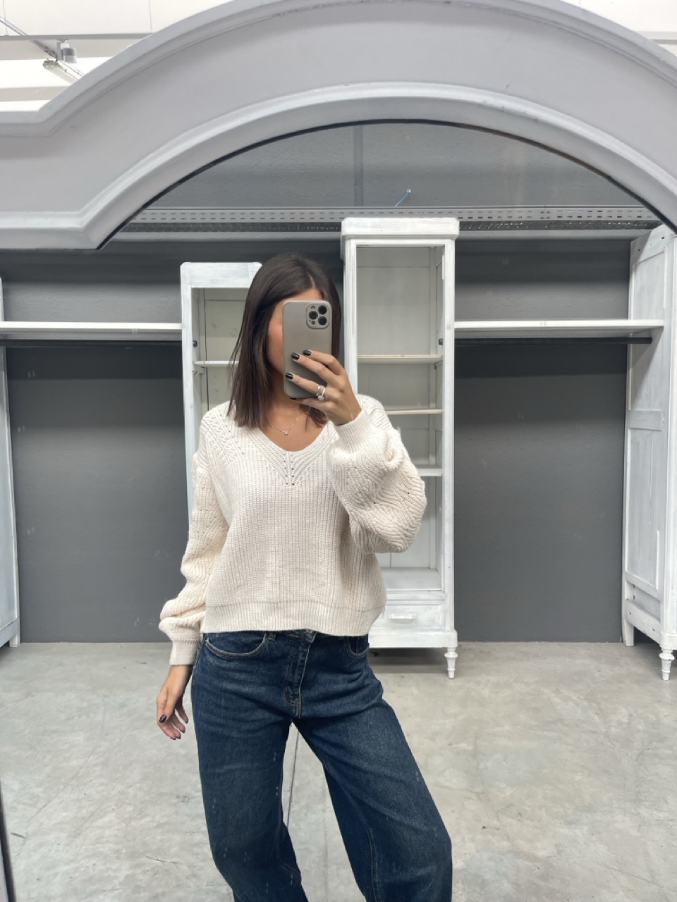 Maglione panna SUSY MIX 25913