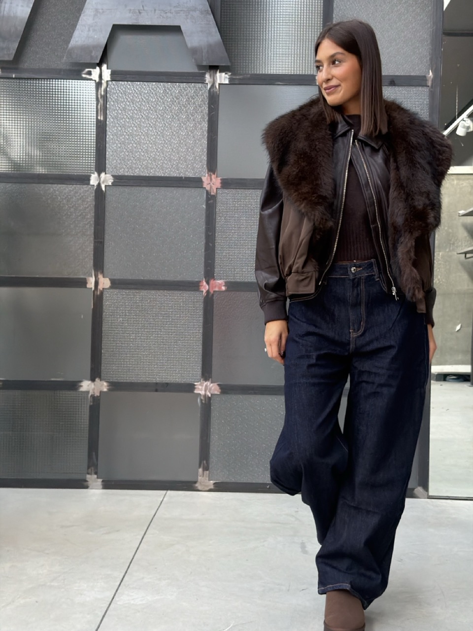 Gilet con ecopelliccia SUSY MIX 60143 - immagine 3