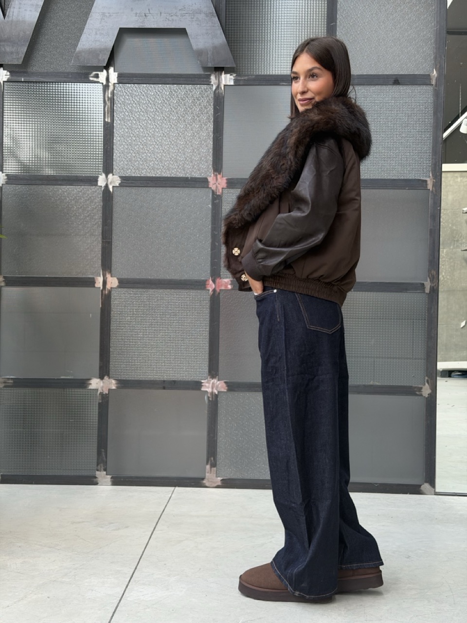 Gilet con ecopelliccia SUSY MIX 60143 - immagine 2