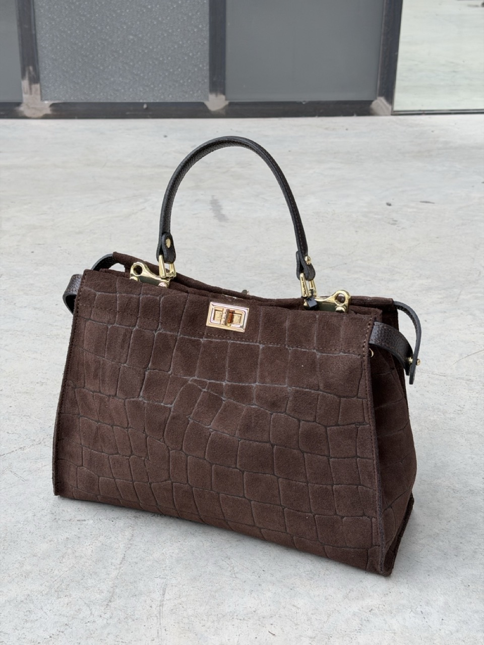 Borsa con texture coccodrillo LL233133CC - immagine 4
