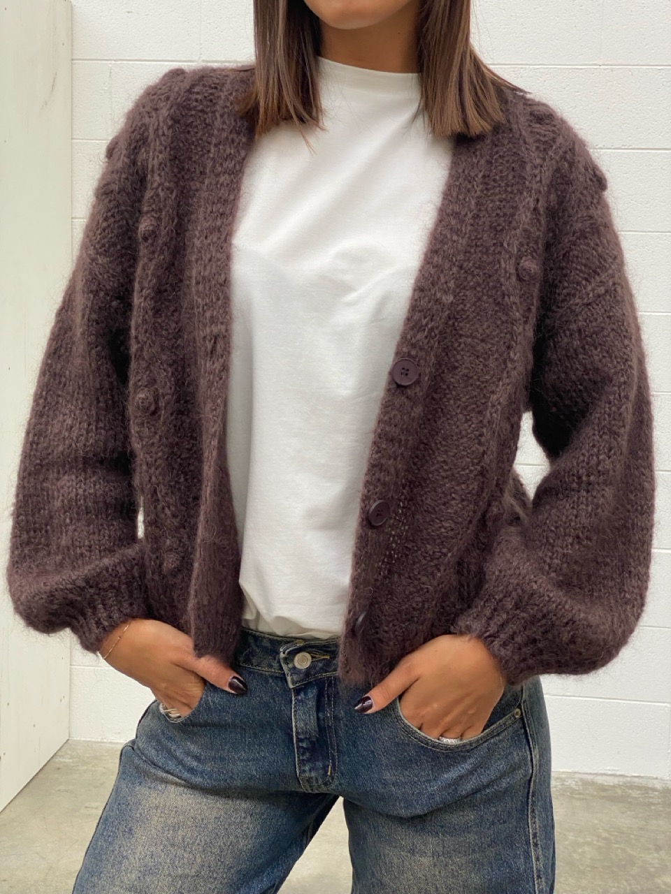 Cardigan in maglia 26179