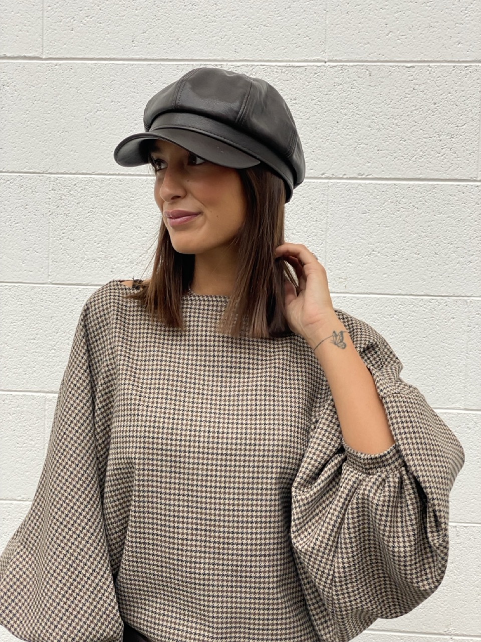 Cappellino in ecopelle BF-7136