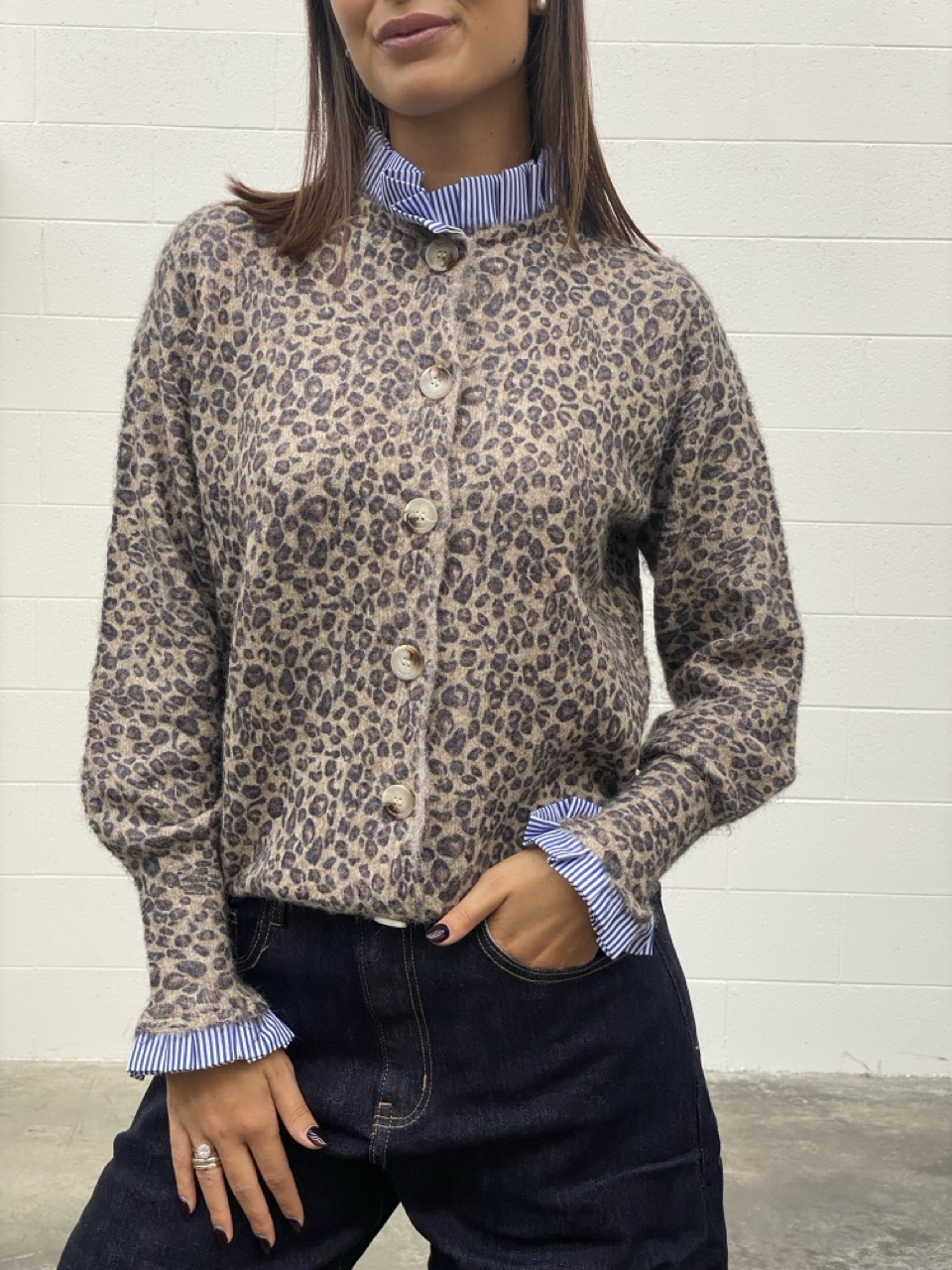 Cardigan maculato AL1572
