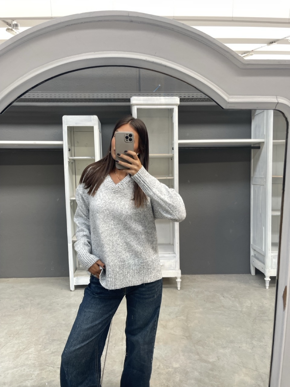 Maglione con strass D59044 - immagine 2