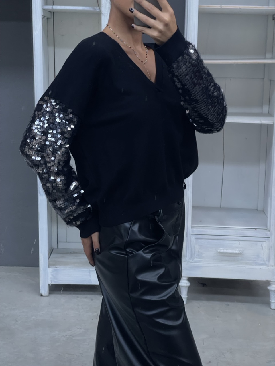 Maglione con paillettes LOK66981