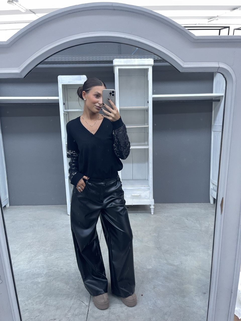 Pantalone in ecopelle 13155