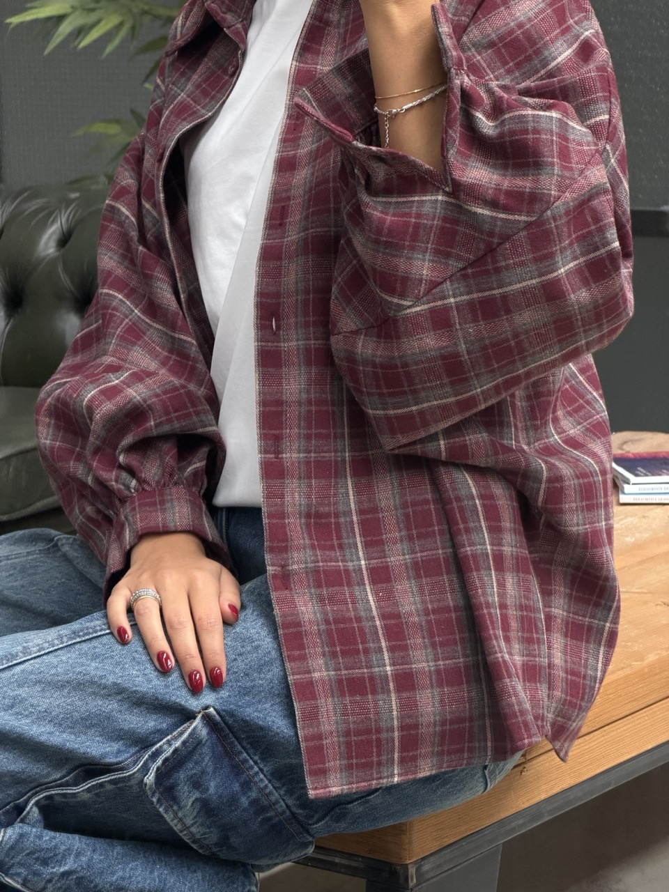 Camicia ampia a quadri VICVC4683043TG