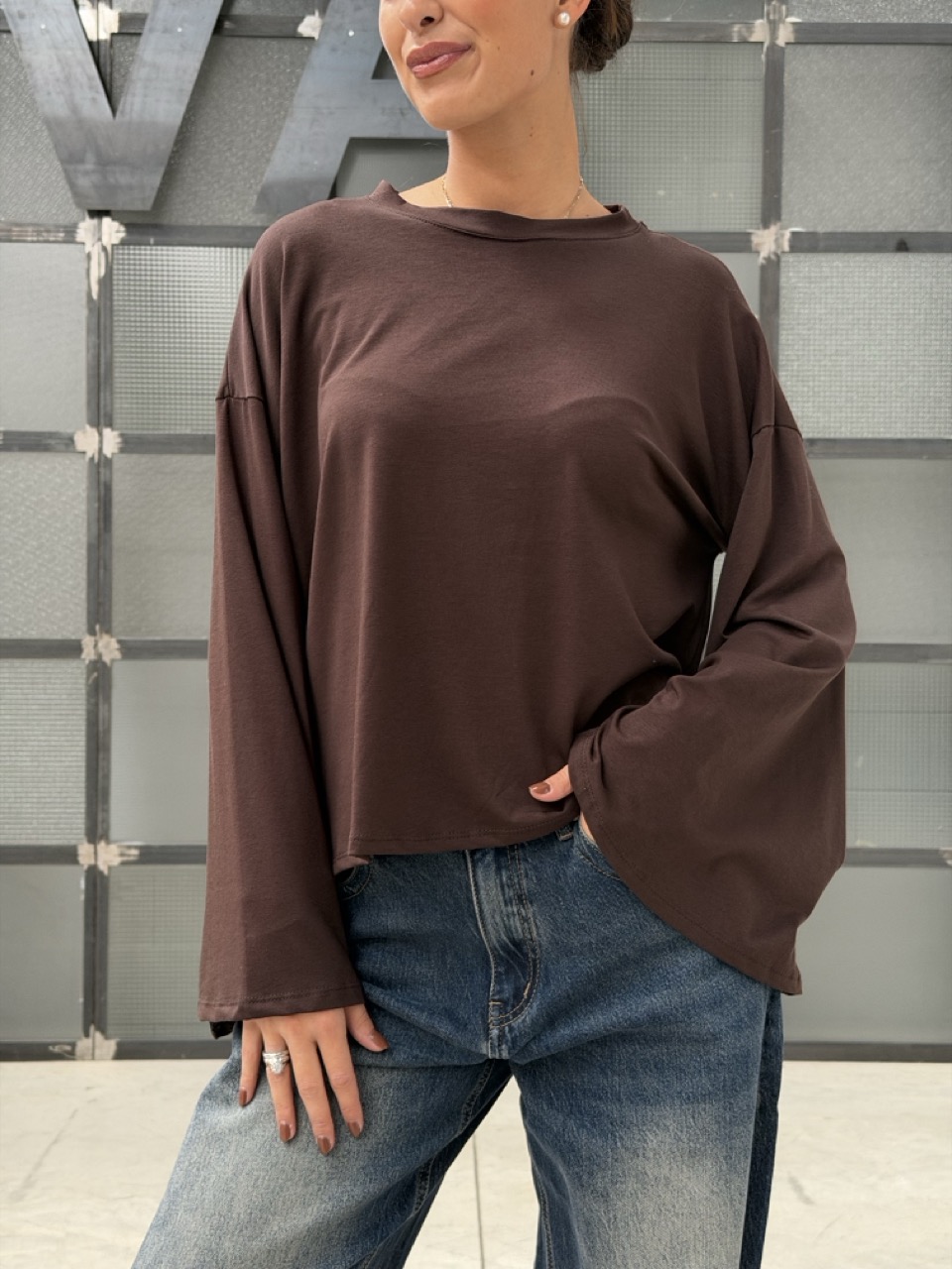 Maglia oversize con maniche ampie BM270