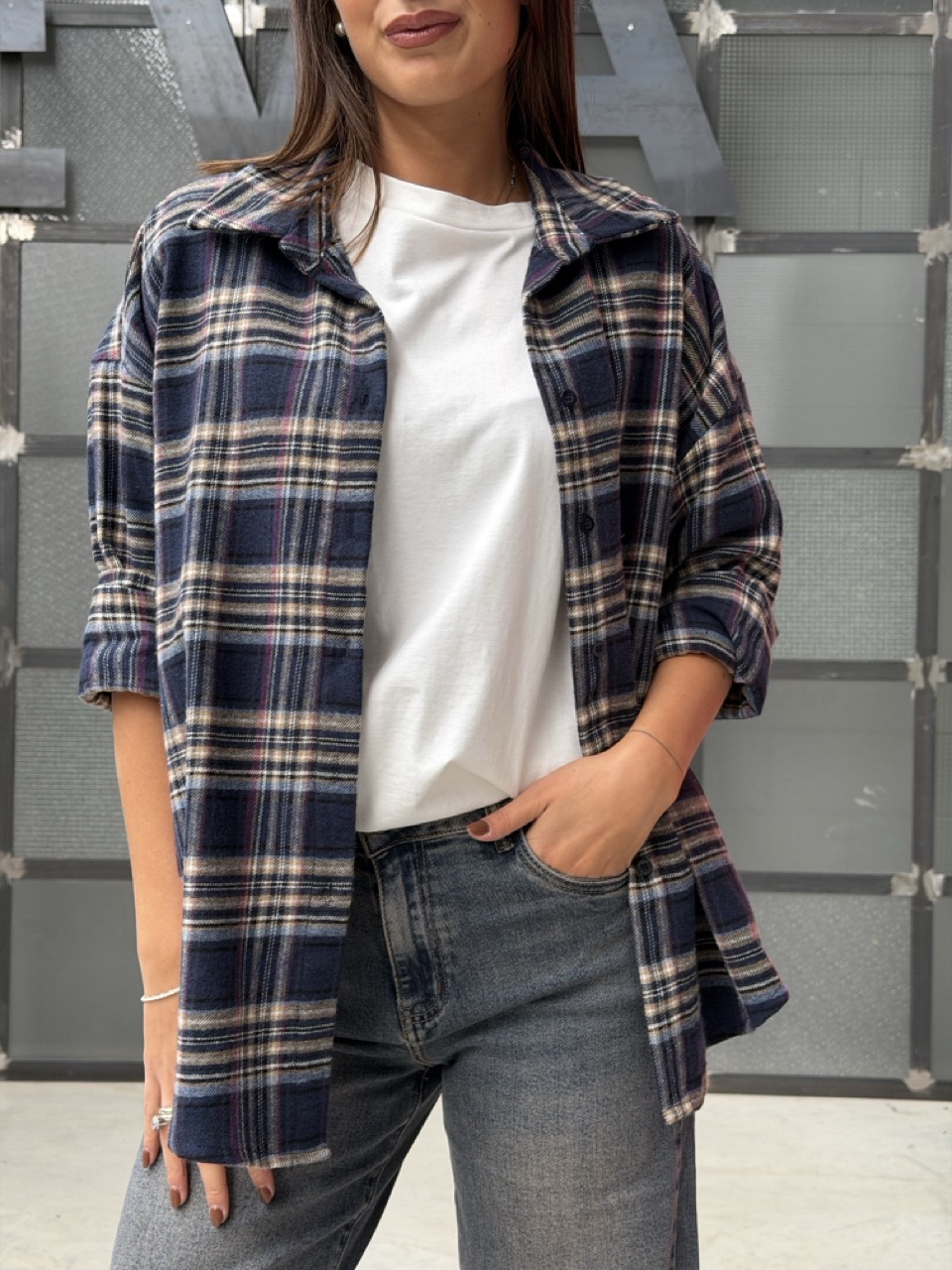 Camicia in fantasia a quadri 939233 - immagine 3