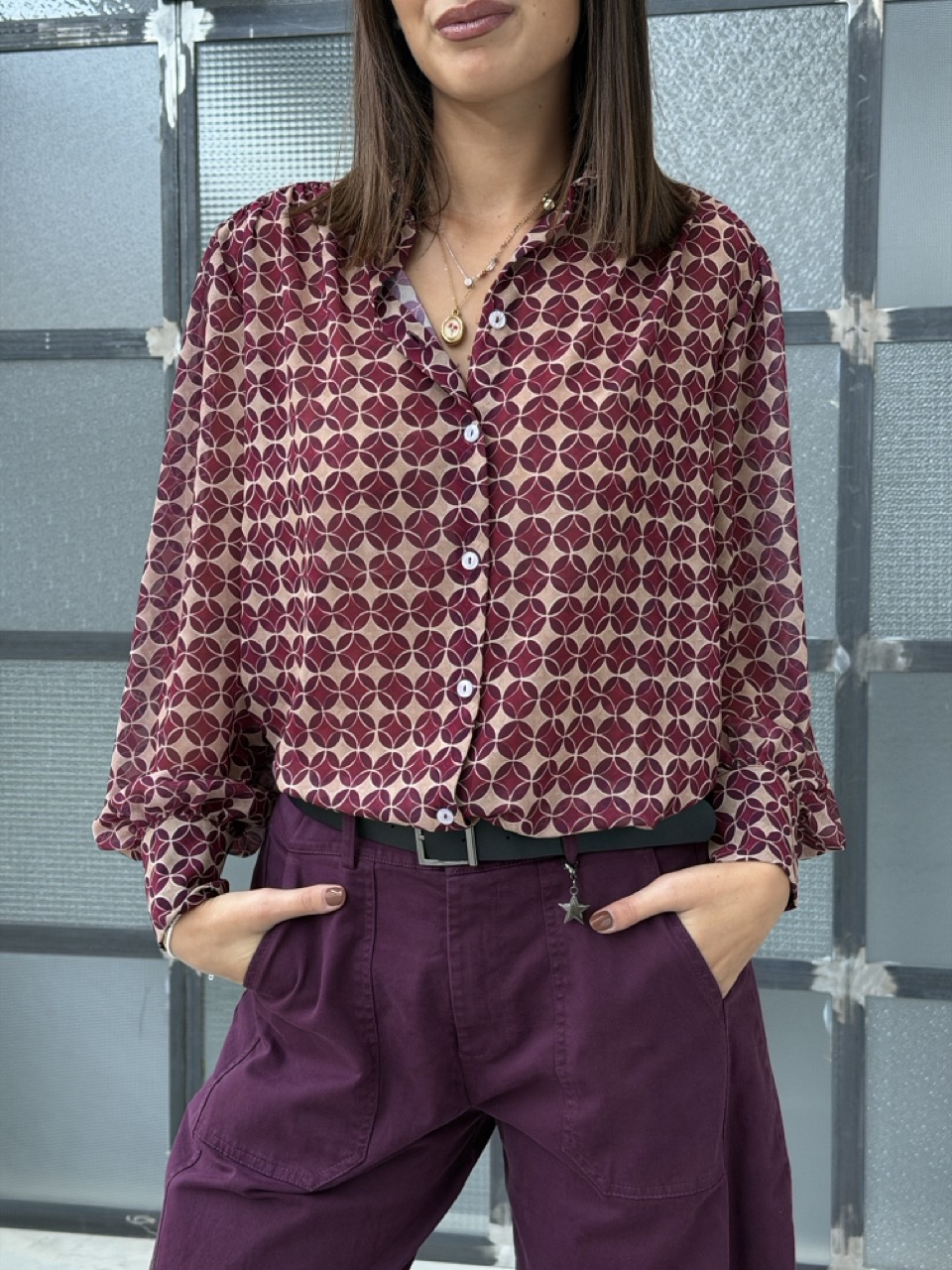 Camicia SUSY MIX in fantasia C4456CPFG56 - immagine 3
